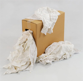 Carton de chiffons drap blanc coton