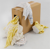 Carton de chiffons drap couleur coton