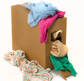 Carton de chiffons éponge couleur