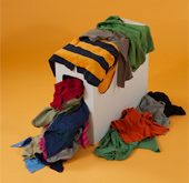 Carton de chiffons polo coton foncé